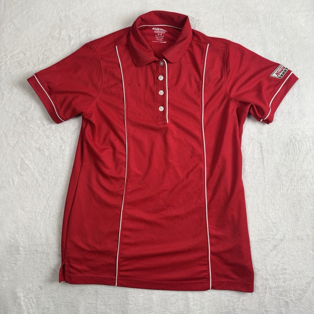 Krispy‎ Kreme Hydrovent  oobe Red SS Collared Polo Shirt Women's Medium Uniform